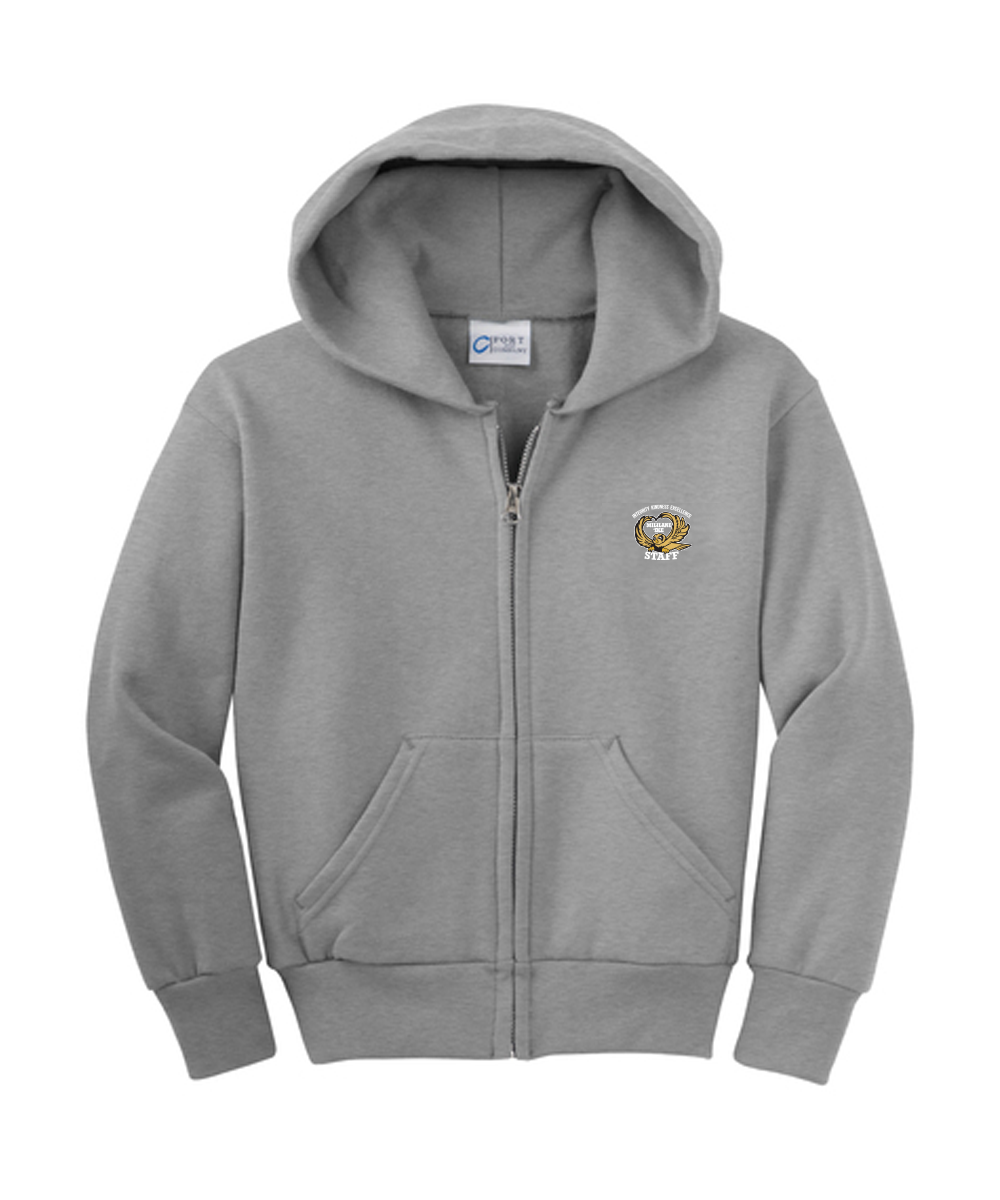 'Ike STAFF School Unisex Zipper Hoodie, Embroidered